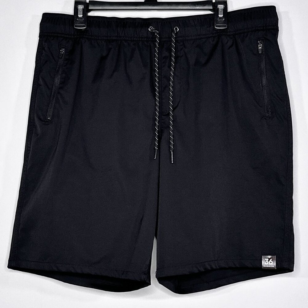 NWT Urban Pipeline Black Super Flex Durable Stretch Fabric Jogger Short Size 36
